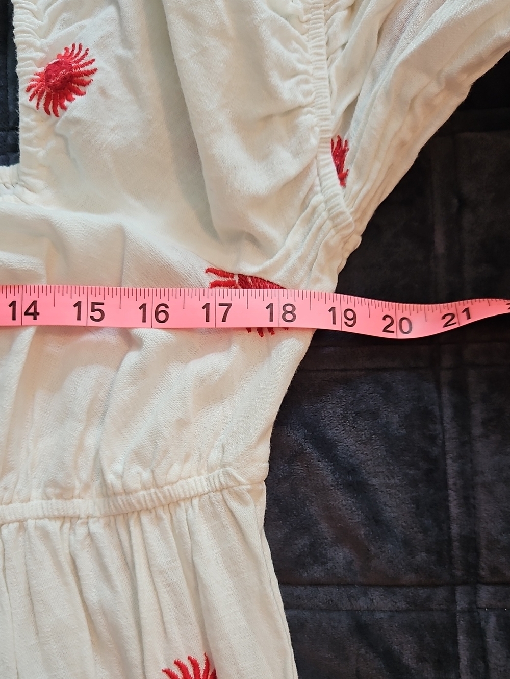 Free People White Emory Embroidered Midi Dress, L, Cotton, Coastal, Euro Summer - Picture 10 of 14